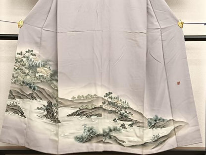 平和屋着物■豪華色留袖　作家物　手描き　風景文　暈し染め　正絹　逸品　BAAX2521hv