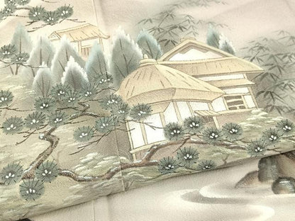 平和屋着物■豪華色留袖　作家物　手描き　風景文　暈し染め　正絹　逸品　BAAX2521hv