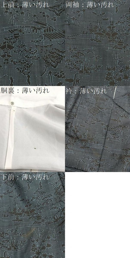 平和屋着物■本場大島紬　7マルキ　風景文　正絹　逸品　BAAX2523hv