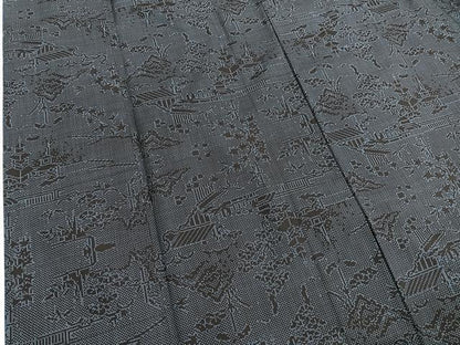 平和屋着物■本場大島紬　7マルキ　風景文　正絹　逸品　BAAX2523hv