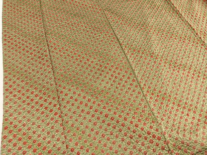 平和屋着物■上質な小紋　総絞り　菱文様　正絹　逸品　BAAX2532hv