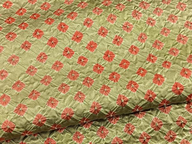 平和屋着物■上質な小紋　総絞り　菱文様　正絹　逸品　BAAX2532hv