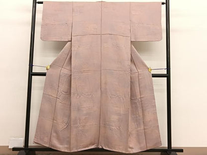 平和屋着物■上質な小紋　草葉風景地紋　暈し染め　正絹　逸品　BAAX2537hv