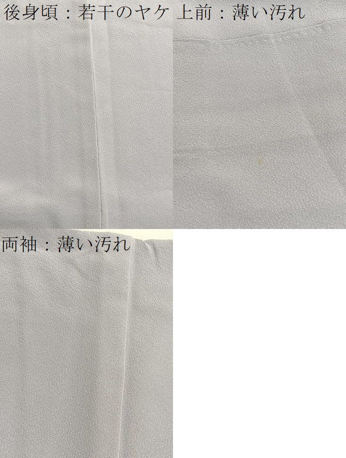 平和屋着物■上質な色無地　薄梅鼠色　正絹　逸品　BAAX2542hv