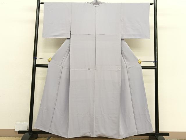平和屋着物■上質な色無地　薄梅鼠色　正絹　逸品　BAAX2542hv