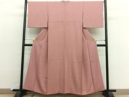 平和屋着物■上質な色無地　紋意匠　東雲色　正絹　逸品　BAAX2543hv
