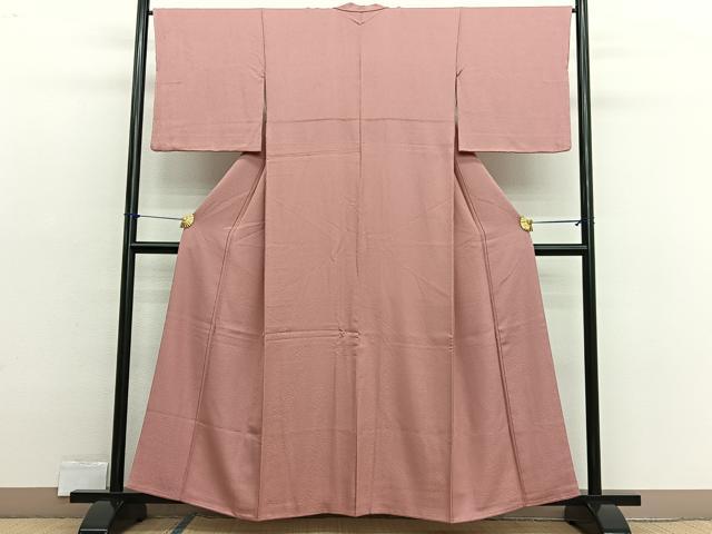 平和屋着物■上質な色無地　紋意匠　東雲色　正絹　逸品　BAAX2543hv