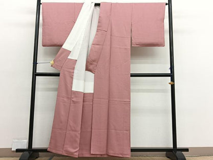 平和屋着物■上質な色無地　紋意匠　東雲色　正絹　逸品　BAAX2543hv