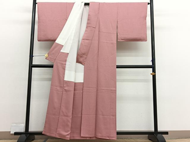 平和屋着物■上質な色無地　紋意匠　東雲色　正絹　逸品　BAAX2543hv