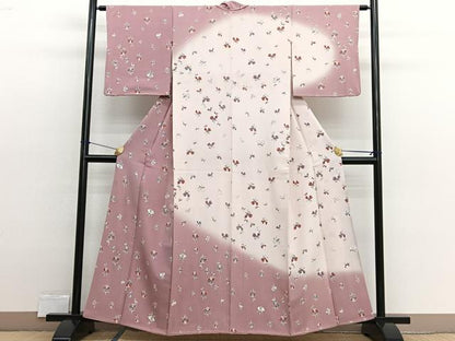 平和屋着物■訪問着　椿　暈し染め　正絹　逸品　BAAX2545hv