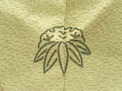 平和屋着物▽上質な色無地　単衣　枯草色　正絹　逸品　BAAX2546hv
