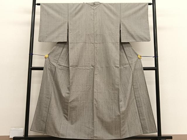 平和屋着物▽上質な紬　単衣　霞文　高島屋扱い　正絹　逸品　BAAX2547hv