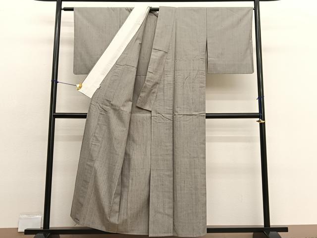 平和屋着物▽上質な紬　単衣　霞文　高島屋扱い　正絹　逸品　BAAX2547hv