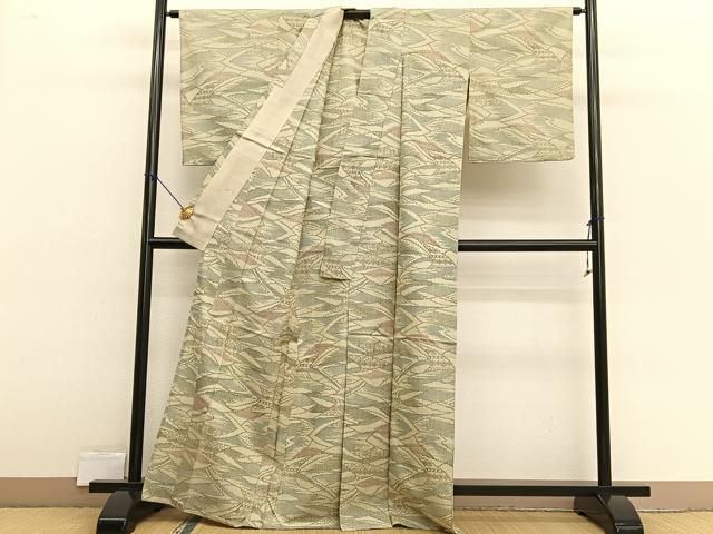 平和屋着物▽本場大島紬　単衣　重山文　正絹　逸品　BAAX2557hv