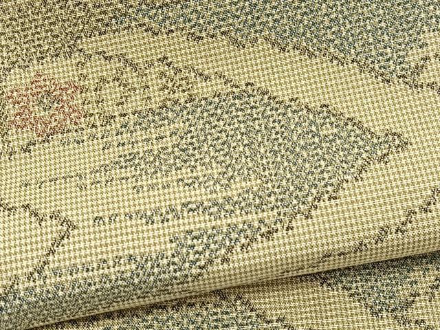 平和屋着物▽本場大島紬　単衣　重山文　正絹　逸品　BAAX2557hv