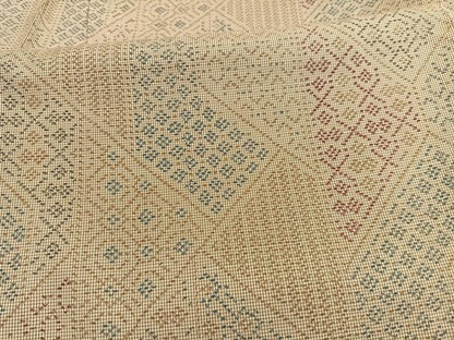 平和屋着物▽本場大島紬　単衣　檜垣文様　正絹　逸品　BAAX2559hv