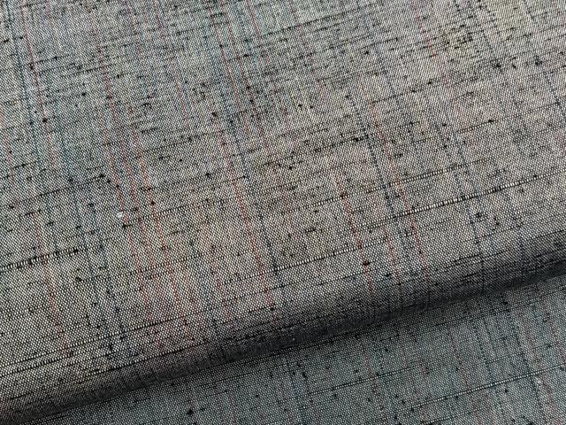 平和屋着物▽上質な紬　単衣　霞文　正絹　逸品　BAAX2562hv