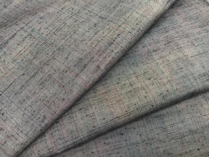 平和屋着物▽上質な紬　単衣　霞文　正絹　逸品　BAAX2562hv