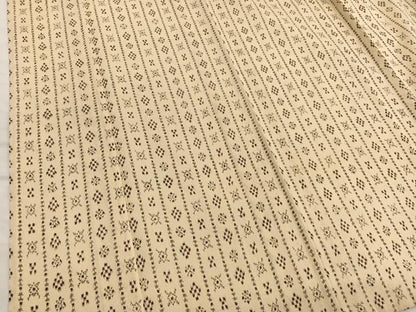 平和屋着物▽上質なお召　単衣　幾何学間道　正絹　逸品　BAAX2563hv