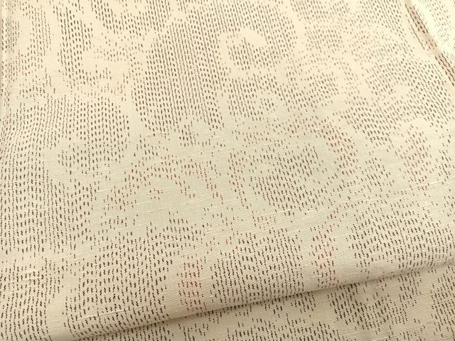 平和屋着物▽上質な紬　単衣　唐草文　正絹　逸品　BAAX2566hv