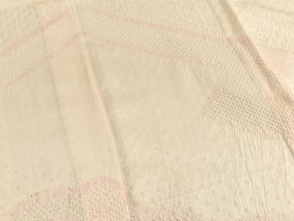 平和屋着物▽訪問着　単衣　絞り　松皮菱　正絹　逸品　BAAX2571hv