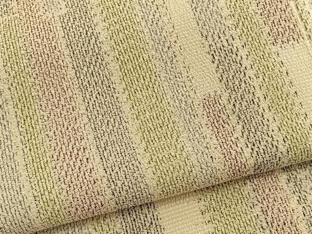 平和屋着物▽本塩沢　単衣　短冊文様　高島屋扱い　正絹　逸品　BAAX2572hv