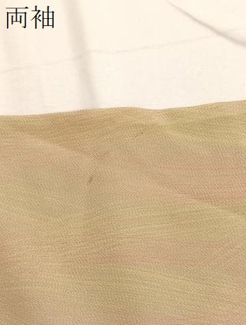 平和屋着物▽上質な小紋　単衣　芝草文　暈し染め　正絹　逸品　BAAX2587hv