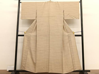 平和屋着物▽上質な小紋　単衣　芝草文　暈し染め　正絹　逸品　BAAX2587hv