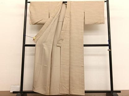 平和屋着物▽上質な小紋　単衣　芝草文　暈し染め　正絹　逸品　BAAX2587hv