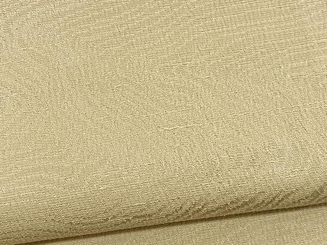平和屋着物▽上質な色無地　単衣　流水地紋　蒸栗色　正絹　逸品　BAAX2588hv