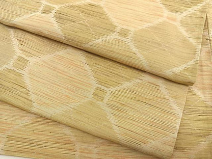 平和屋着物▽上質な紬　単衣　蜀江文　正絹　逸品　BAAX2590hv