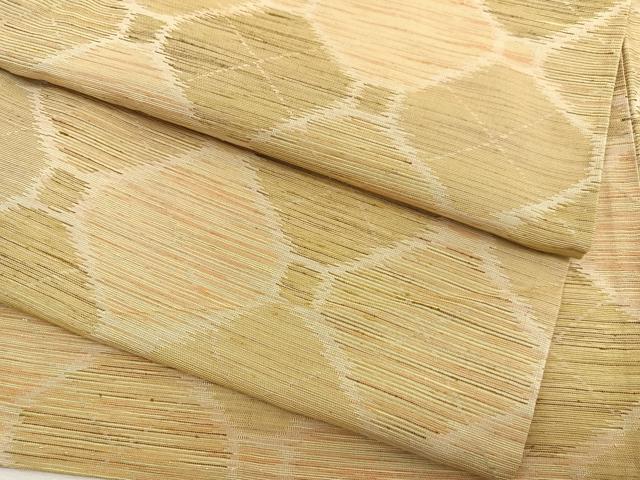 平和屋着物▽上質な紬　単衣　蜀江文　正絹　逸品　BAAX2590hv