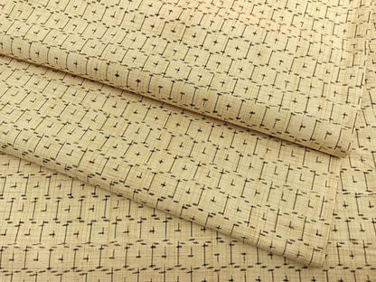 平和屋着物▽上質な紬　単衣　亀甲文　正絹　逸品　BAAX2591hv