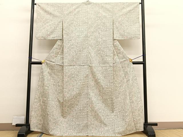 平和屋着物▽小紋　単衣　竜田川　洗える着物　BAAX2594hv