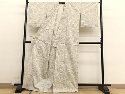 平和屋着物▽小紋　単衣　竜田川　洗える着物　BAAX2594hv