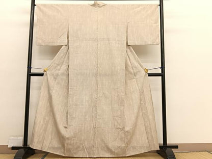 平和屋着物▽本塩沢　単衣　110亀甲　壺垂れ文様　正絹　逸品　BAAX2600hv