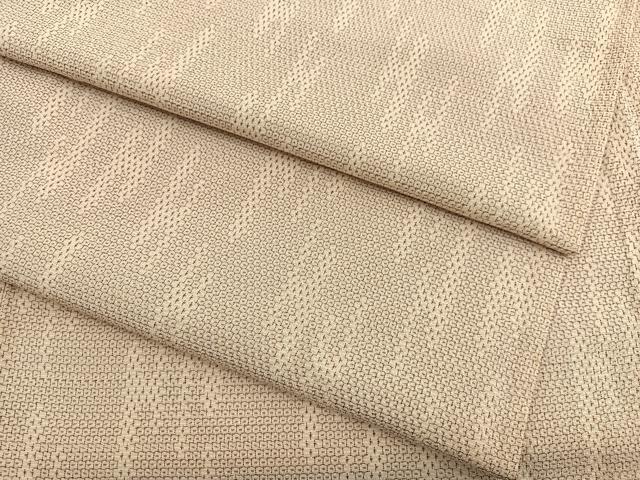 平和屋着物▽本塩沢　単衣　110亀甲　壺垂れ文様　正絹　逸品　BAAX2600hv