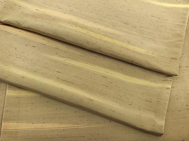 平和屋着物▽ぜんまい紬　単衣　霞文　正絹　逸品　BAAX2607hv