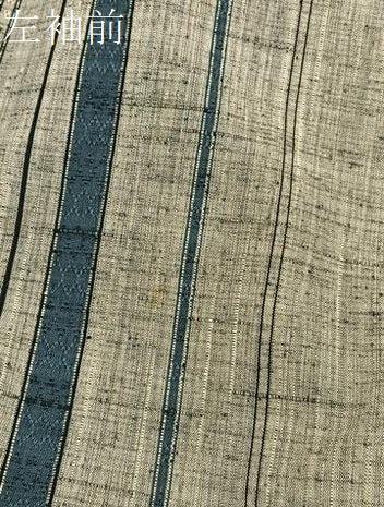 平和屋着物▽上質な紬　単衣　間道　正絹　逸品　BAAX2609hv