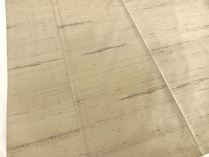 平和屋着物▽上質な紬　単衣　横段文　正絹　逸品　BAAX2612hv