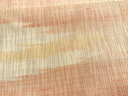 平和屋着物▽上質な紬 　単衣　 霞文　正絹　逸品　未使用　BAAX2619hv