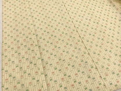 平和屋着物▽上質な紬　単衣　間道　正絹　逸品　BAAX2621hv