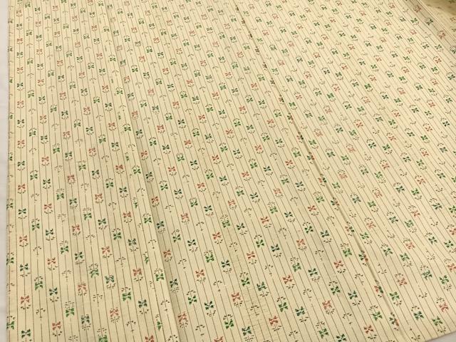 平和屋着物▽上質な紬　単衣　間道　正絹　逸品　BAAX2621hv