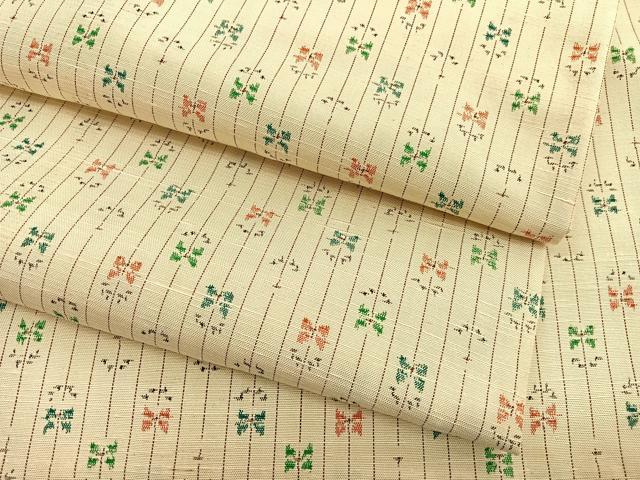 平和屋着物▽上質な紬　単衣　間道　正絹　逸品　BAAX2621hv