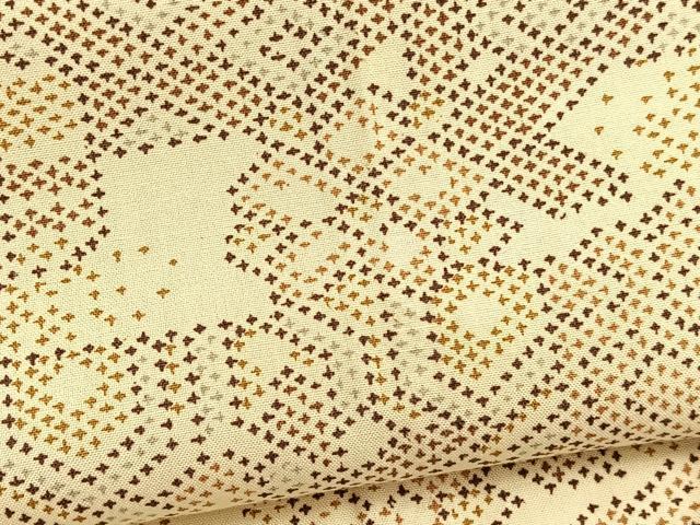平和屋着物▽上質な小紋　単衣　紬地　有職花文　正絹　逸品　BAAX2630hv