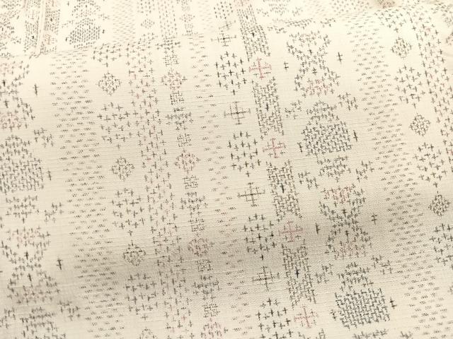 平和屋着物▽小紋　単衣　間道　BAAX2634hv