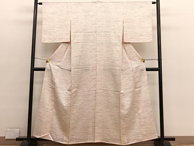 平和屋着物▽上質な小紋　単衣　露芝文　正絹　逸品　未使用　BAAX2638hv
