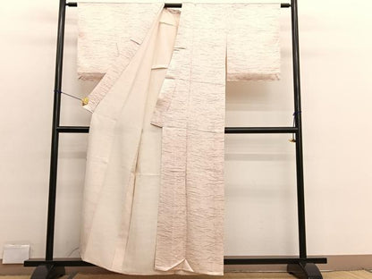 平和屋着物▽上質な小紋　単衣　露芝文　正絹　逸品　未使用　BAAX2638hv