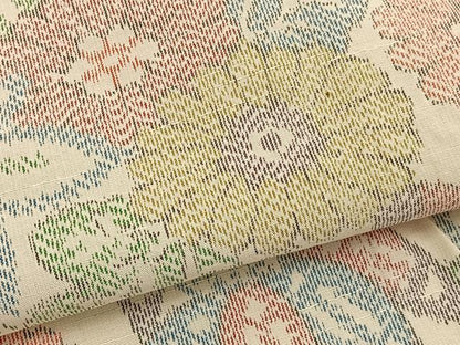 平和屋着物▽上質な紬 　単衣　松竹梅　正絹　逸品　未使用　BAAX2647hv