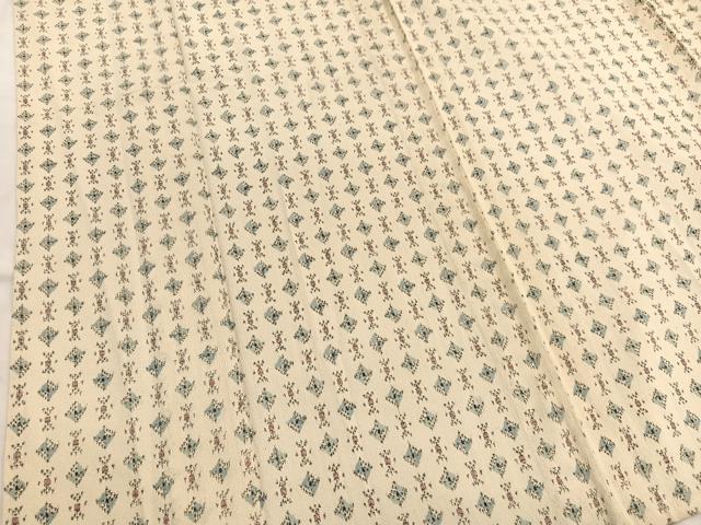 平和屋着物▽上質な紬　単衣　菱文様　正絹　逸品　BAAX2650hv